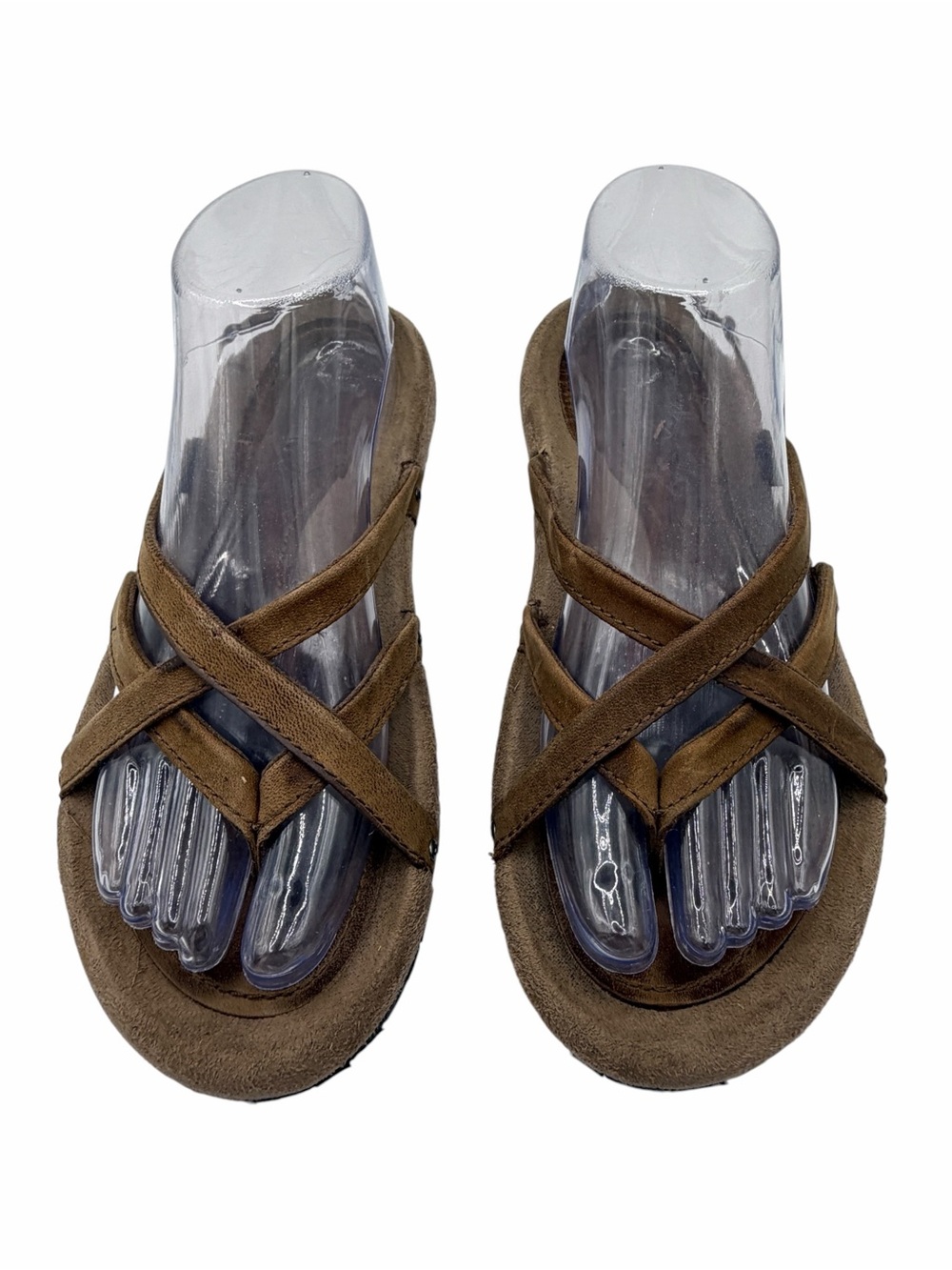 Teva Brown Suede Crisscross Sandals - Size 8